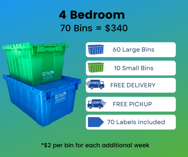 4 Bedroom    70 Bins